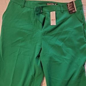 Kelly Green straight leg dress pants